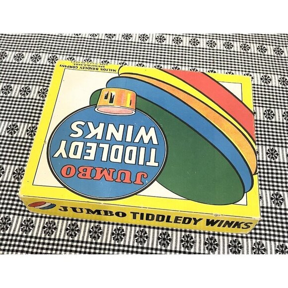 Vintage Jumbo Tiddledy Winks Game 1930s Milton Bradley Nostalgic Classic - Picture 7 of 10